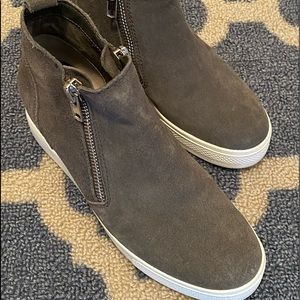 Steve Madded suede high top bootie sneakers